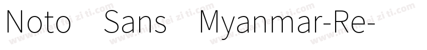 Noto Sans Myanmar-Re字体转换